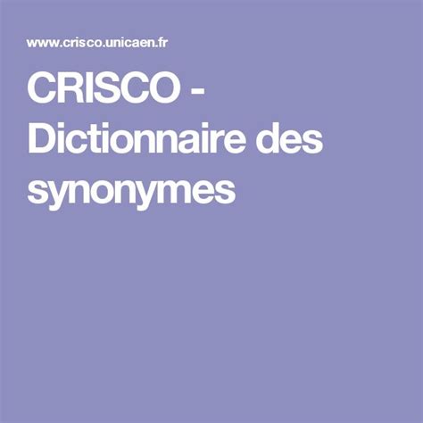 crisco synonymes|crisco synonymes des mots.